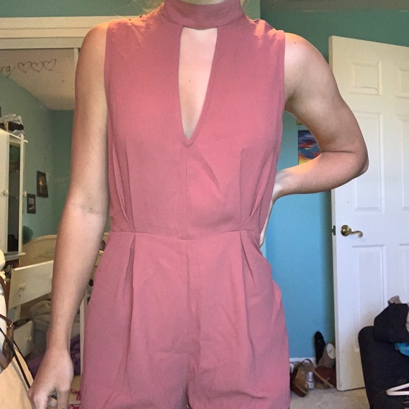Forever 21 romper/jumpsuit/SLVLS lobster bisque, S - Picture 3 of 8